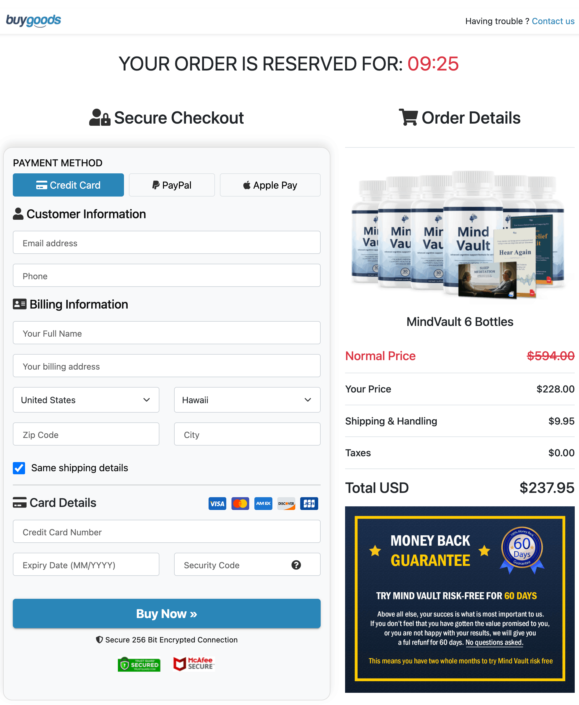 Secure Checkout Form